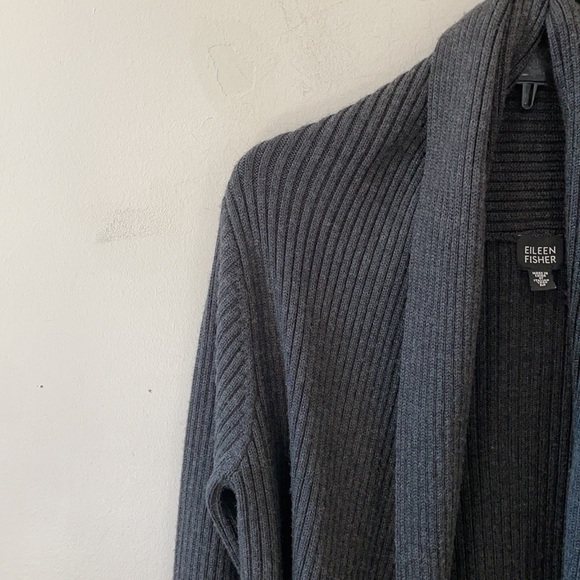 Eileen Fisher Open Front Wool Cardigan - Size M - Picture 3 of 8